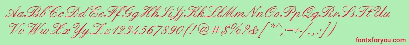 Englshn Font – Red Fonts on Green Background