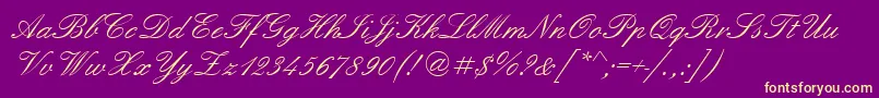 Englshn Font – Yellow Fonts on Purple Background