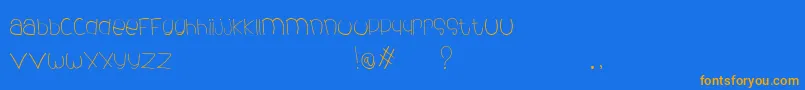 Шрифт DeChildFont – оранжевые шрифты на синем фоне