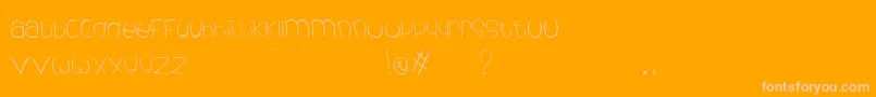 DeChildFont-Schriftart – Rosa Schriften auf orangefarbenem Hintergrund