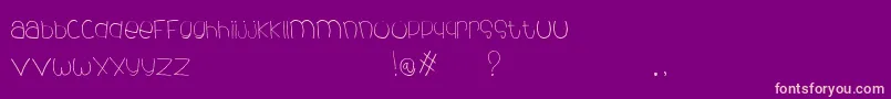 DeChildFont Font – Pink Fonts on Purple Background