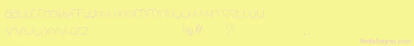 DeChildFont-Schriftart – Rosa Schriften auf gelbem Hintergrund