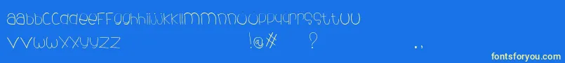 DeChildFont Font – Yellow Fonts on Blue Background