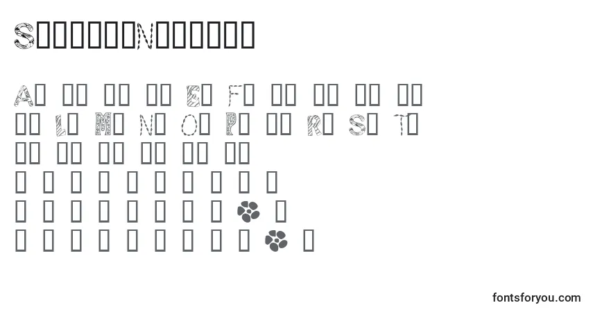 Шрифт SamplerNumber1 – алфавит, цифры, специальные символы