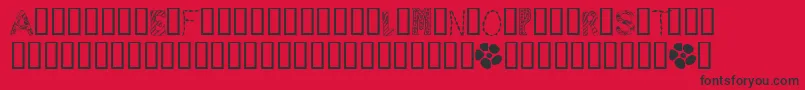 SamplerNumber1 Font – Black Fonts on Red Background