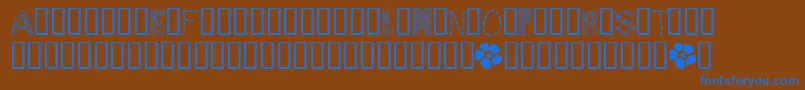 SamplerNumber1 Font – Blue Fonts on Brown Background