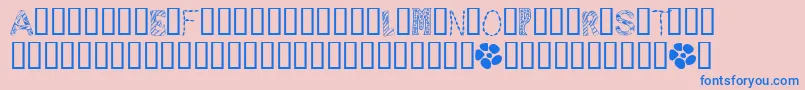 SamplerNumber1 Font – Blue Fonts on Pink Background