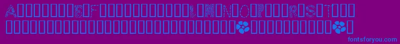 SamplerNumber1 Font – Blue Fonts on Purple Background