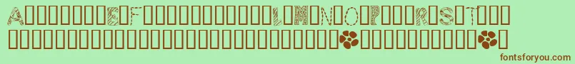 SamplerNumber1 Font – Brown Fonts on Green Background