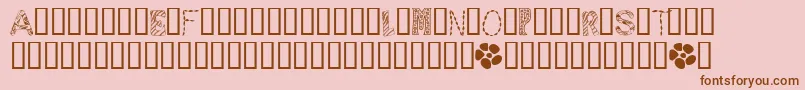 SamplerNumber1 Font – Brown Fonts on Pink Background