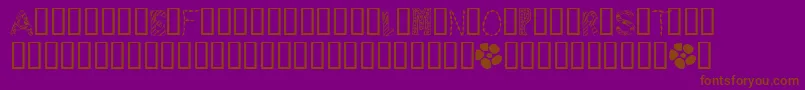 SamplerNumber1 Font – Brown Fonts on Purple Background