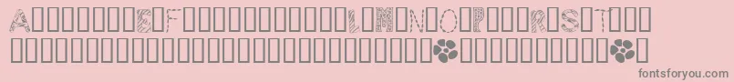 SamplerNumber1 Font – Gray Fonts on Pink Background