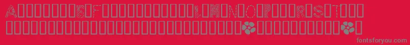 SamplerNumber1 Font – Gray Fonts on Red Background