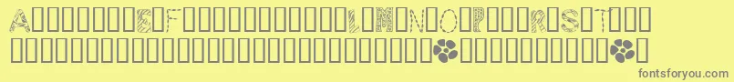 SamplerNumber1 Font – Gray Fonts on Yellow Background