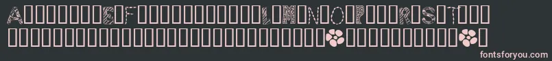 SamplerNumber1 Font – Pink Fonts on Black Background