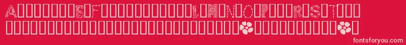 SamplerNumber1 Font – Pink Fonts on Red Background