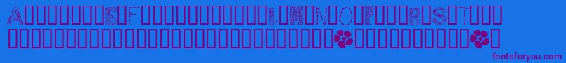 SamplerNumber1 Font – Purple Fonts on Blue Background