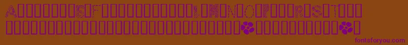 SamplerNumber1 Font – Purple Fonts on Brown Background