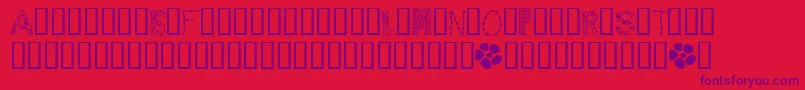 SamplerNumber1 Font – Purple Fonts on Red Background