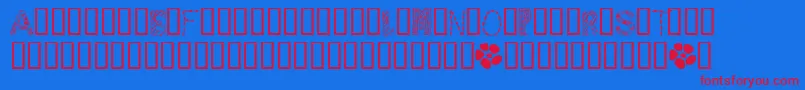 SamplerNumber1 Font – Red Fonts on Blue Background