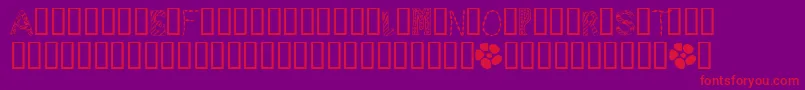 SamplerNumber1 Font – Red Fonts on Purple Background