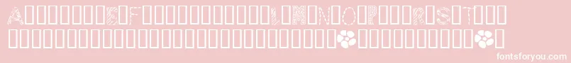 SamplerNumber1-Schriftart – Weiße Schriften auf rosa Hintergrund