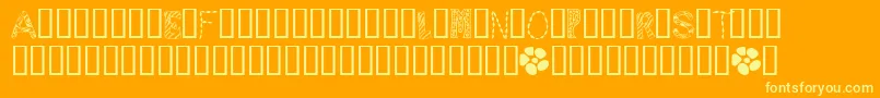 SamplerNumber1 Font – Yellow Fonts on Orange Background