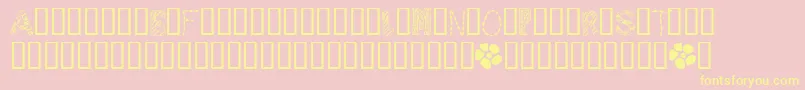 SamplerNumber1-Schriftart – Gelbe Schriften auf rosa Hintergrund