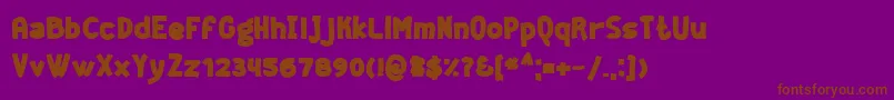 Geekbl Font – Brown Fonts on Purple Background