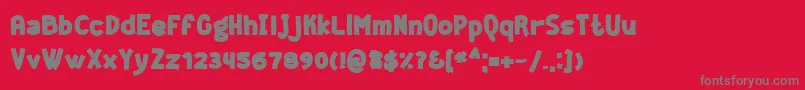 Geekbl Font – Gray Fonts on Red Background