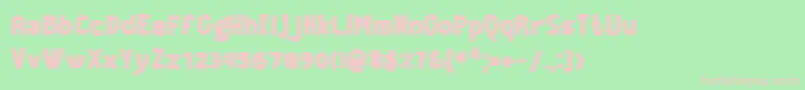 Geekbl Font – Pink Fonts on Green Background