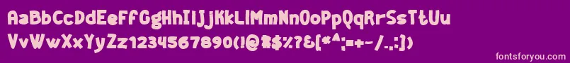 Geekbl Font – Pink Fonts on Purple Background