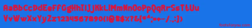 Geekbl Font – Red Fonts on Blue Background