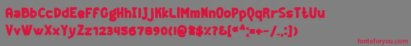 Geekbl Font – Red Fonts on Gray Background