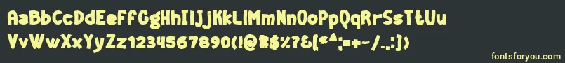 Geekbl Font – Yellow Fonts on Black Background