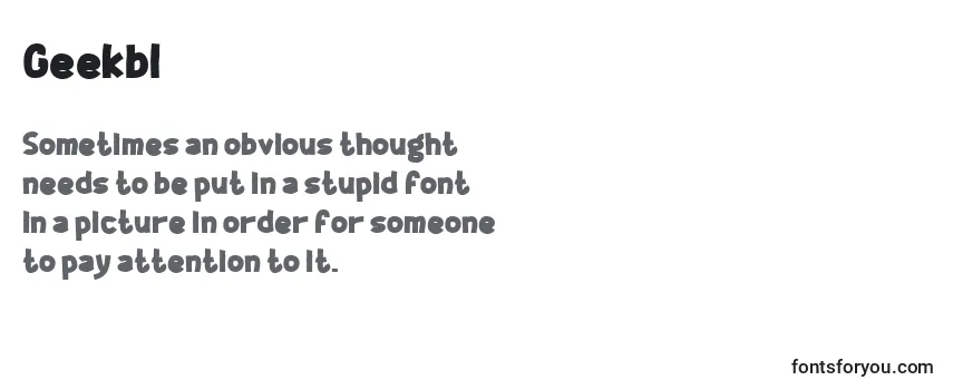 Review of the Geekbl Font