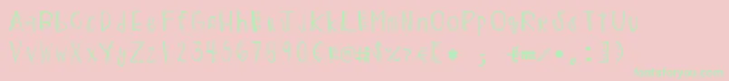 FontDots Font – Green Fonts on Pink Background