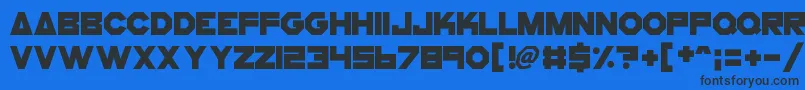 CogsAndBolts Font – Black Fonts on Blue Background