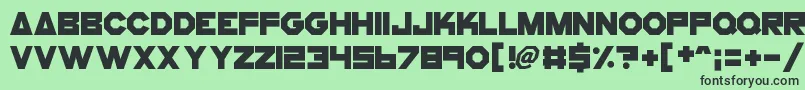 CogsAndBolts Font – Black Fonts on Green Background
