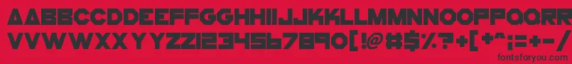 CogsAndBolts Font – Black Fonts on Red Background