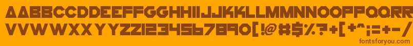 CogsAndBolts Font – Brown Fonts on Orange Background