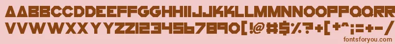 CogsAndBolts Font – Brown Fonts on Pink Background