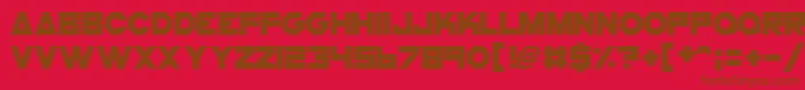 CogsAndBolts Font – Brown Fonts on Red Background