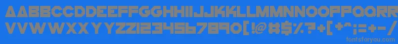 CogsAndBolts Font – Gray Fonts on Blue Background