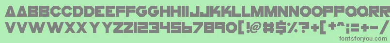 CogsAndBolts Font – Gray Fonts on Green Background