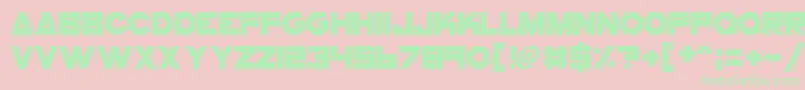 CogsAndBolts Font – Green Fonts on Pink Background