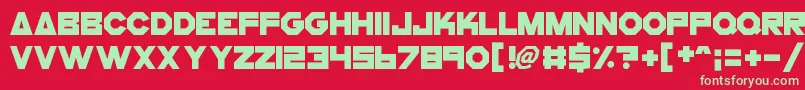 CogsAndBolts Font – Green Fonts on Red Background