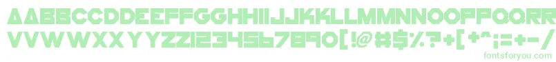 Шрифт CogsAndBolts – зелёные шрифты на белом фоне