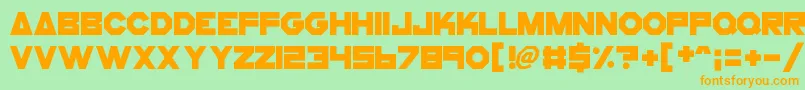 CogsAndBolts Font – Orange Fonts on Green Background