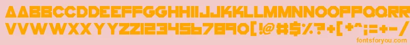 CogsAndBolts Font – Orange Fonts on Pink Background